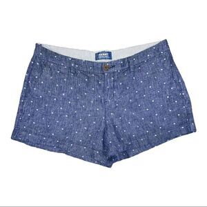 𝅺old Navy Linen & Cotton Navy/White Dot Everyday Shorts